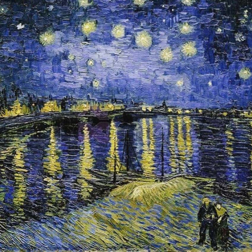 پازل 1000 تکه ریکوردی طرح شب درخشان در کنار رودخانه راین