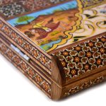 تخته نرد و شطرنج خاتم کاری طرح بازی چوگان کد 160005