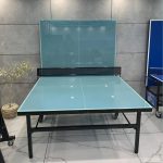 میز پینگ پنگ 4 چرخ مدل فضای باز (شیشه ای )