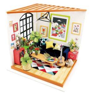 پازل 3 بعدی مینیاتوری روبوتایم مدل اتاق خواب نشیمن Lucas Sitting Room