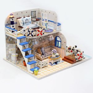 پازل 3بعدی خانه مینیاتوری مدل Blue coast (کد M032)