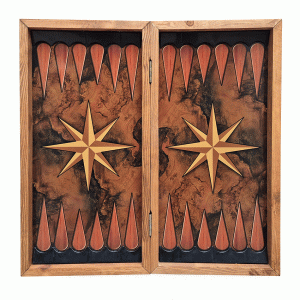 تخته نرد چوب روس طرح ستاره