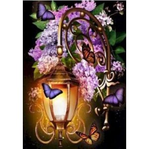 نقاشی الماسی طرح چراغ شب- الماس AB