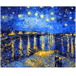نقاشی الماسی طرح شب پرستاره در رُن – الماس AB