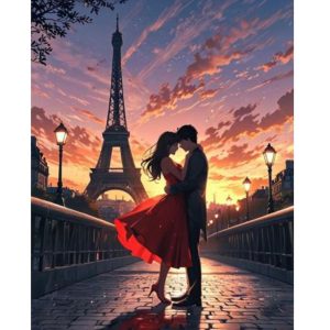 نقاشی الماسی طرح عاشقانه پاریس – الماس AB