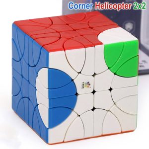 روبیک 2×2 یوکسین کرنر هلیکوپتر استیکرلس YuXin Corner Helicopter Cube