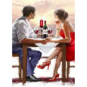 رنگ آمیزی بزرگسالان طرح قرار عاشقانه