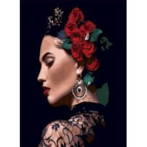 رنگ آمیزی بزرگسالان طرح بانو