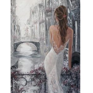 رنگ آمیزی بزرگسالان طرح عروس ونیز