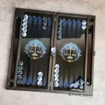 تخته نرد رزینی طرح ترازو (Libra) ماه مهر