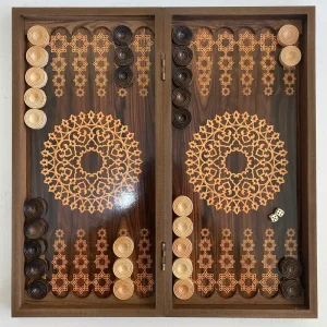 تخته نرد و شطرنج تمام ام دی اف طرح برف