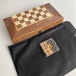 تخته نرد و شطرنج چهل سانتی روکش و کلاف گردو طرح ستاره