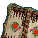 تخته نرد دالبر خاتم طرح گل مرغ کد 7228 m - Image 4
