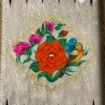 تخته نرد دالبر خاتم طرح گل مرغ کد 7228 m - Image 5