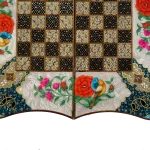تخته نرد دالبر خاتم طرح گل مرغ کد 7228 m - Image 6