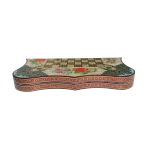 تخته نرد دالبر خاتم طرح گل مرغ کد 7228 m