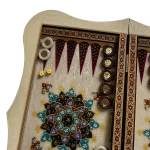 تخته نرد دالبر خاتم تذهیب طرح گلرو - Image 4