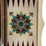 تخته نرد دالبر خاتم تذهیب طرح گلرو - Image 5