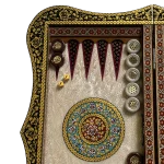 تخته نرد دالبر خاتم تذهیب طرح دنیز - Image 4