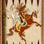 تخته نرد دالبر خاتم طرح چوگان کد 7238 m - Image 5