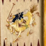تخته نرد دالبر خاتم طرح چوگان کد 7238 m - Image 6