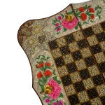 تخته نرد دالبر خاتم طرح گل و مرغ کد 7239 m - Image 7