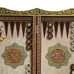 تخته نرد دالبر خاتم تذهیب طرح گلنواز - Image 5