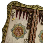 تخته نرد دالبر خاتم تذهیب طرح گلنواز - Image 4