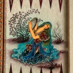 تخته نرد دالبر خاتم طرح گل بهار - Image 6