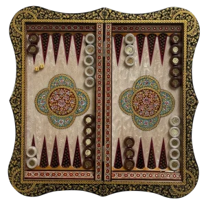 تخته نرد دالبر خاتم تذهیب طرح مانیا