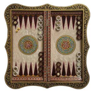 تخته نرد دالبر خاتم تذهیب طرح دنیز