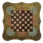 تخته نرد دالبر خاتم تذهیب طرح دنیز - Image 2