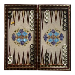 تخته نرد خاتم طرح آذر گل