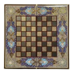 تخته نرد خاتم طرح آذر گل