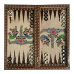 تخته نرد خاتم طرح گل و مرغ کد 7270 m
