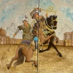 تابلو نرد خاتم طرح چوگان کد 7290 m - Image 7