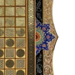 تخته نرد خاتم 60 دالبر تذهیب طرح مینو - Image 8