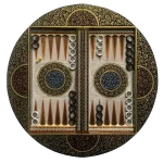 تخته نرد خاتم گرد 60 سانتی تذهیب کد 7314 m
