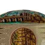 تخته نرد خاتم گرد 70 سانتی طرح مقبره کوروش و اصفهان 7323 m - Image 6