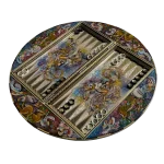 تخته نرد خاتم گرد 70 سانتی طرح بهارین - Image 3