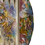 تخته نرد خاتم گرد 70 سانتی طرح بهارین - Image 8