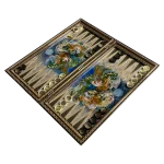تخته نرد خاتم روگرد 60 سانتی طرح پارلا - Image 3