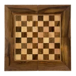 تخته نرد چوب گردو دوبازی ریشه طرح سینی کد 7419 m - Image 2