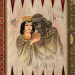 تخته نرد خاتم طرح کوروش و کاساندان کد 7262 m - Image 5