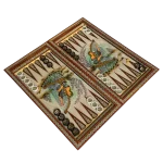 تخته نرد خاتم طرح گل دخت - Image 3