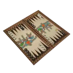 تخته نرد خاتم طرح گل و مرغ کد 7268 m - Image 3