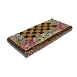 تخته نرد خاتم طرح گل و مرغ کد 7268 m