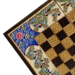 تخته نرد خاتم طرح گل و مرغ کد 7278 m - Image 7