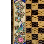 تخته نرد خاتم طرح گل و مرغ کد 7278 m - Image 8