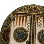 تخته نرد خاتم گرد 60 سانتی تذهیب کد 7314 m - Image 3
